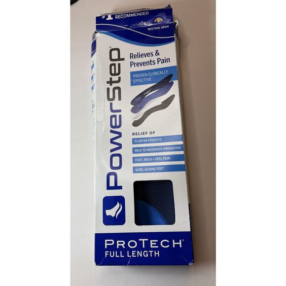 Men's Power Step Orthotics Full Insoles Size 14-15 K Plantar Fasciitis Open Box - Picture 1 of 5